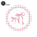 Lindos descartáveis para festa de aniversário, laço rosa para meninas e mulheres, decoração para chá de bebê, despedida de solteira, laço, pratos de papel, copos, suprimentos para festa