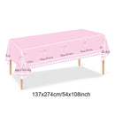 Lindos descartáveis para festa de aniversário, laço rosa para meninas e mulheres, decoração para chá de bebê, despedida de solteira, laço, pratos de papel, copos, suprimentos para festa