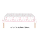 Lindos descartáveis para festa de aniversário, laço rosa para meninas e mulheres, decoração para chá de bebê, despedida de solteira, laço, pratos de papel, copos, suprimentos para festa