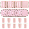 Conjunto de talheres descartáveis para festa, rosa e azul, pratos de papel, copos, pratos, kit para aniversário, casamento, festas de fim de ano, chá de bebê! Faça do seu evento um momento cheio de alegria e bom go