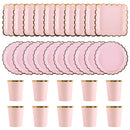 Conjunto de talheres descartáveis para festa, rosa e azul, pratos de papel, copos, pratos, kit para aniversário, casamento, festas de fim de ano, chá de bebê! Faça do seu evento um momento cheio de alegria e bom go