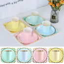 Conjunto de talheres descartáveis para festa, rosa e azul, pratos de papel, copos, pratos, kit para aniversário, casamento, festas de fim de ano, chá de bebê! Faça do seu evento um momento cheio de alegria e bom go