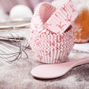 Descartáveis mais fofos do mundo! Forros de cupcake com laço rosa, forminhas de cupcake com laço coquete, forminhas de papel para assar, para chá de bebê, casamento, chá de panela, decoração de festa de aniversário!!