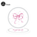 Lindos descartáveis para festa de aniversário, laço rosa para meninas e mulheres, decoração para chá de bebê, despedida de solteira, laço, pratos de papel, copos, suprimentos para festa