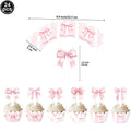 Descartáveis mais fofos do mundo! Forros de cupcake com laço rosa, forminhas de cupcake com laço coquete, forminhas de papel para assar, para chá de bebê, casamento, chá de panela, decoração de festa de aniversário!!