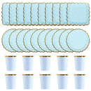 Conjunto de talheres descartáveis para festa, rosa e azul, pratos de papel, copos, pratos, kit para aniversário, casamento, festas de fim de ano, chá de bebê! Faça do seu evento um momento cheio de alegria e bom go