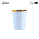 Conjunto de talheres descartáveis para festa, rosa e azul, pratos de papel, copos, pratos, kit para aniversário, casamento, festas de fim de ano, chá de bebê! Faça do seu evento um momento cheio de alegria e bom go