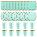 Conjunto de talheres descartáveis para festa, rosa e azul, pratos de papel, copos, pratos, kit para aniversário, casamento, festas de fim de ano, chá de bebê! Faça do seu evento um momento cheio de alegria e bom go