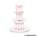 Descartáveis mais fofos do mundo! Forros de cupcake com laço rosa, forminhas de cupcake com laço coquete, forminhas de papel para assar, para chá de bebê, casamento, chá de panela, decoração de festa de aniversário!!