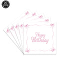 Lindos descartáveis para festa de aniversário, laço rosa para meninas e mulheres, decoração para chá de bebê, despedida de solteira, laço, pratos de papel, copos, suprimentos para festa