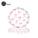 Lindos descartáveis para festa de aniversário, laço rosa para meninas e mulheres, decoração para chá de bebê, despedida de solteira, laço, pratos de papel, copos, suprimentos para festa